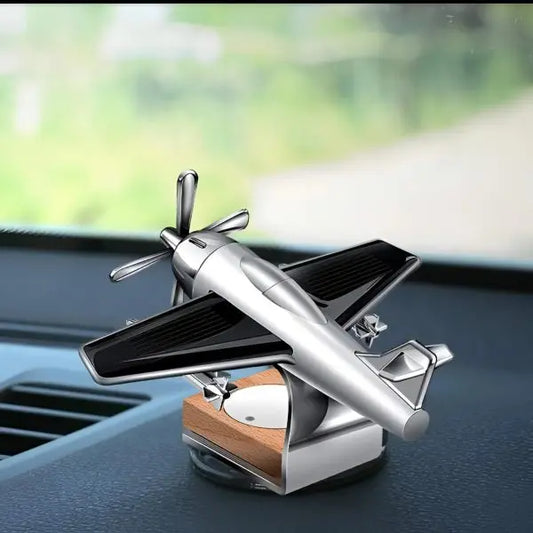 Solar Powered Airplane Car Air Freshener - Dashboard Aircraft Model Decoration - The Etimad Store 